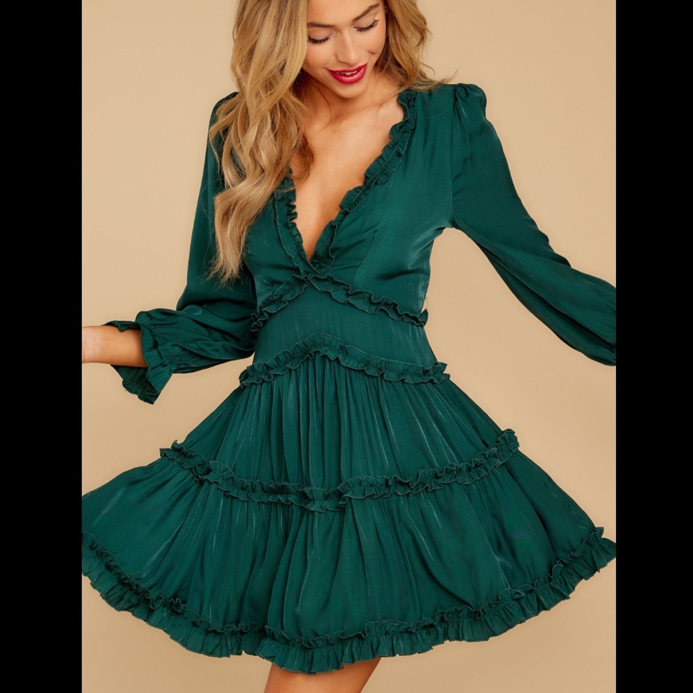 Hunter Green Party Dress